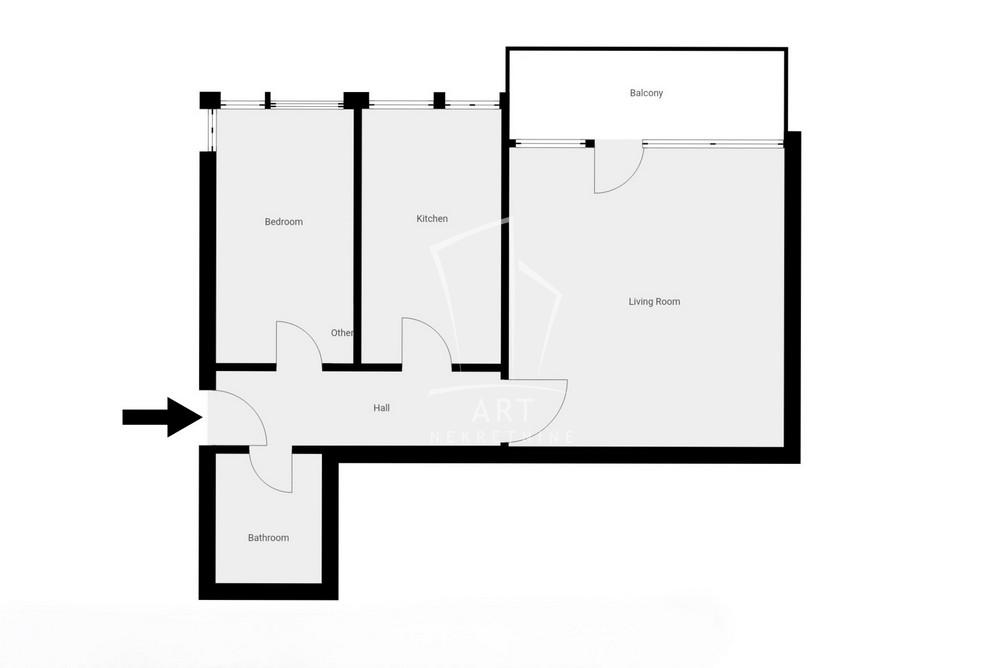 Slika 1 - Brane Ćosića, Dvosoban stan na prodaju, 44m2, 129.000€