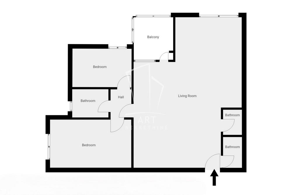 Slika 1 - Braće Srnić, Dvoiposoban stan na prodaju, 70m2, 213.000€