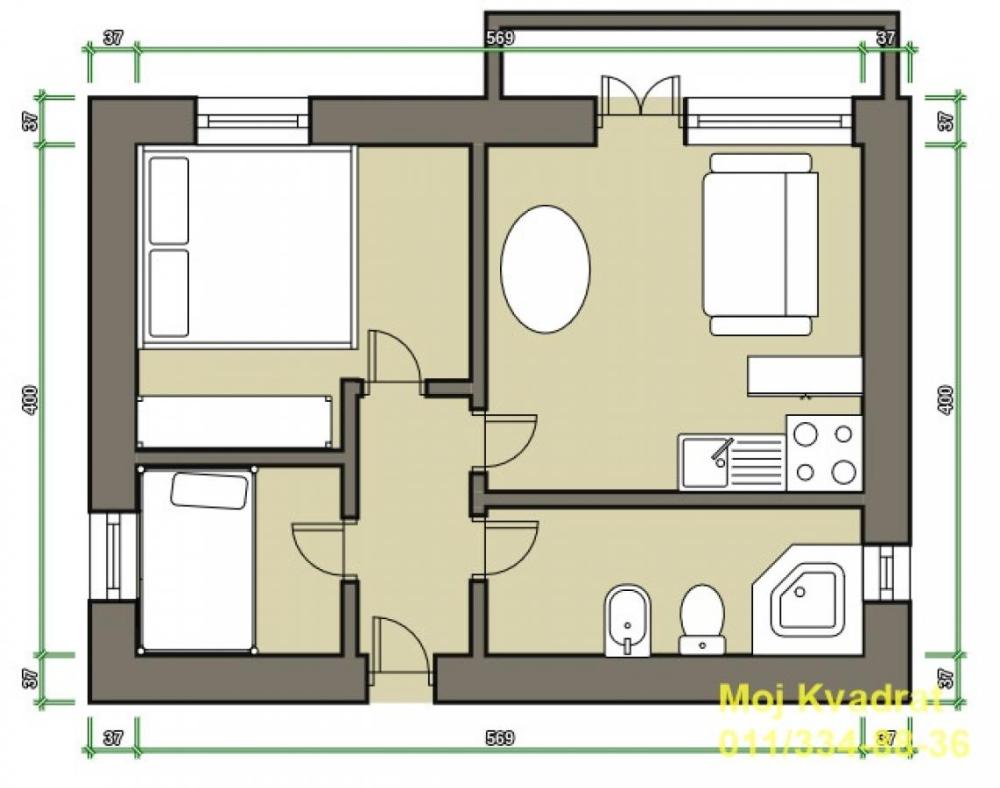 Slika 7 - Dvoiposoban stan na prodaju, 52m2, 176.000€