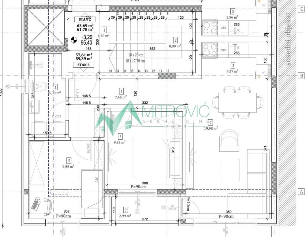 Glavna slika -Dvoiposoban stan na prodaju, 58m2, 169.700€