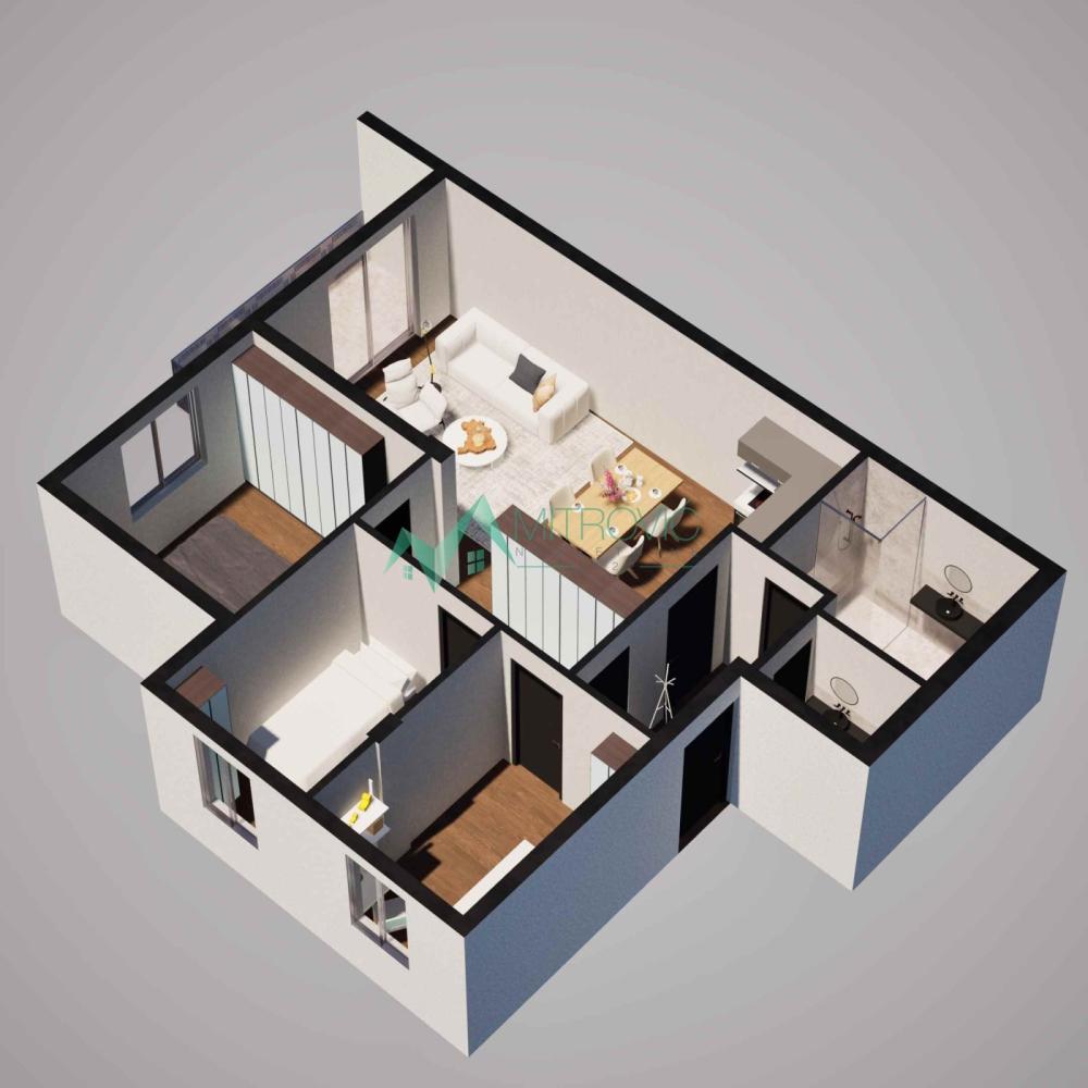 Slika 1 - Troiposoban stan na prodaju, 62m2, 108.755€