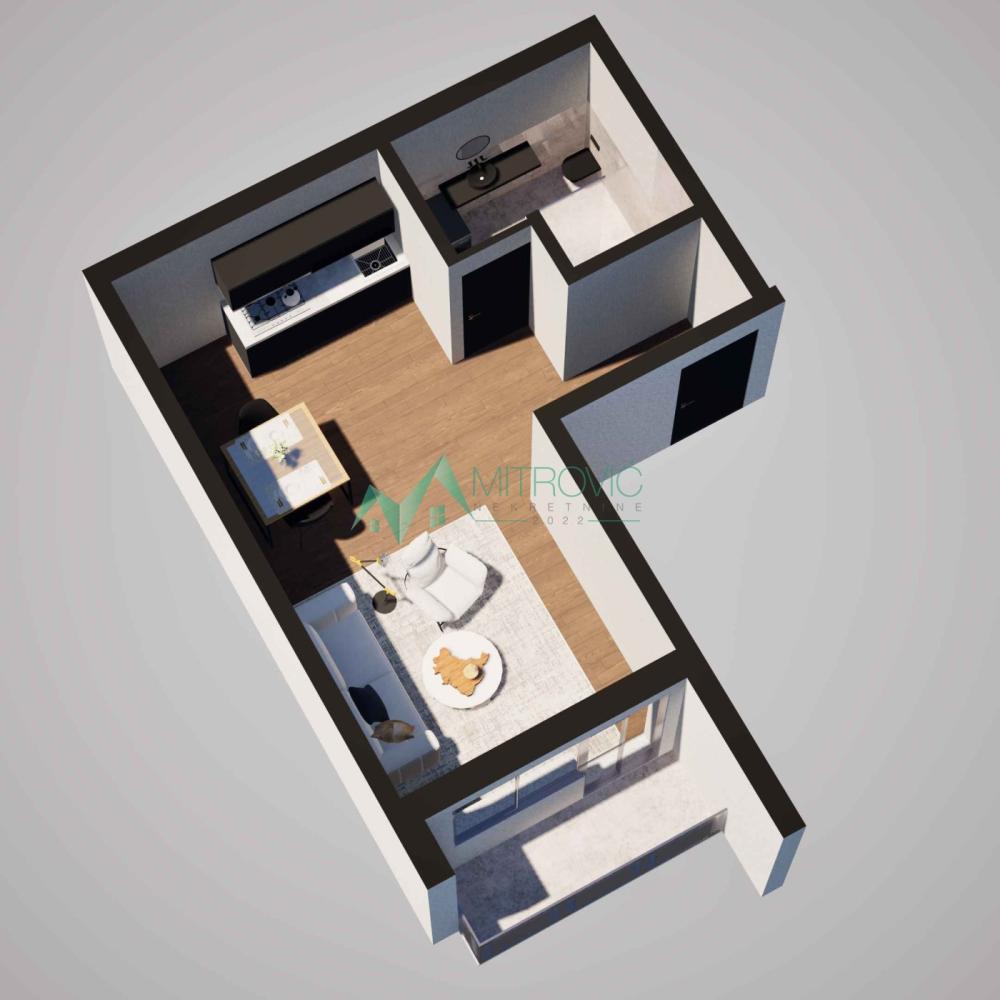 Slika 2 - Jednosoban stan na prodaju, 26m2, 39.737€