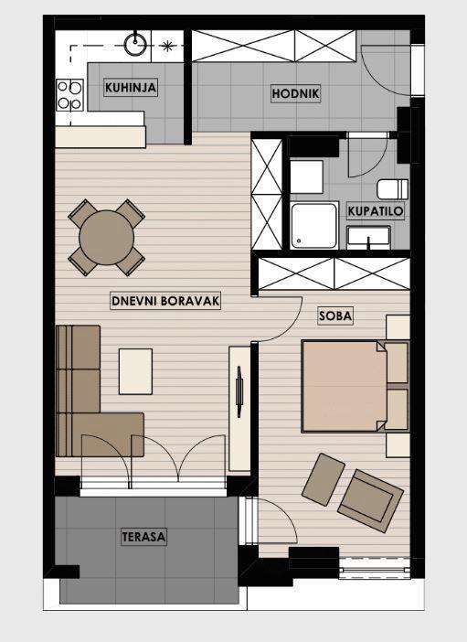 Slika 10 - Bulevar heroja sa Košara, Dvosoban stan za izdavanje, 62m2, 800€