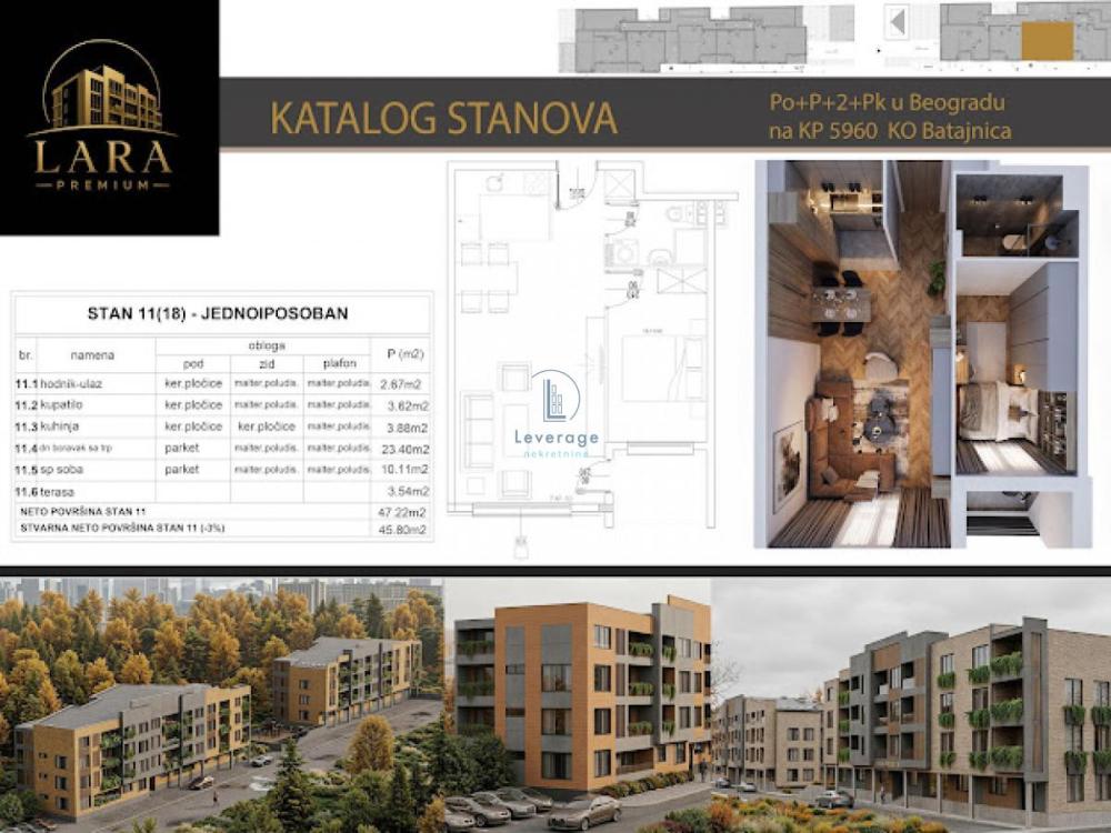 Slika 11 - Jednoiposoban stan na prodaju, 45m2, 83.272€