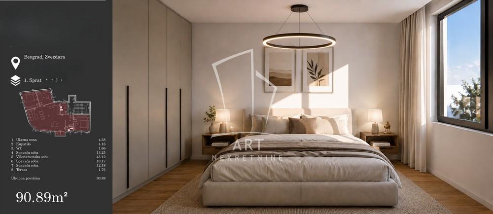 Slika 4 - Dr Velizara Kosanovića, Četvorosoban stan na prodaju, 91m2, 300.000€