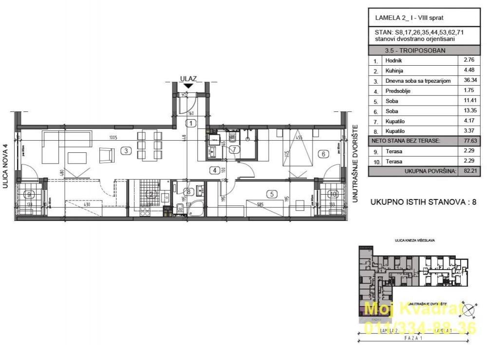 Slika 11 - Trosoban stan na prodaju, 82m2, 311.600€