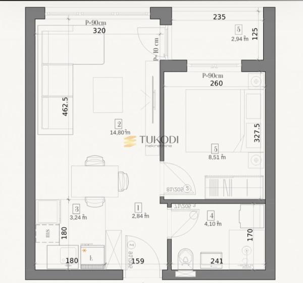 Slika 1 - Jednoiposoban stan na prodaju, 36m2, 115.000€