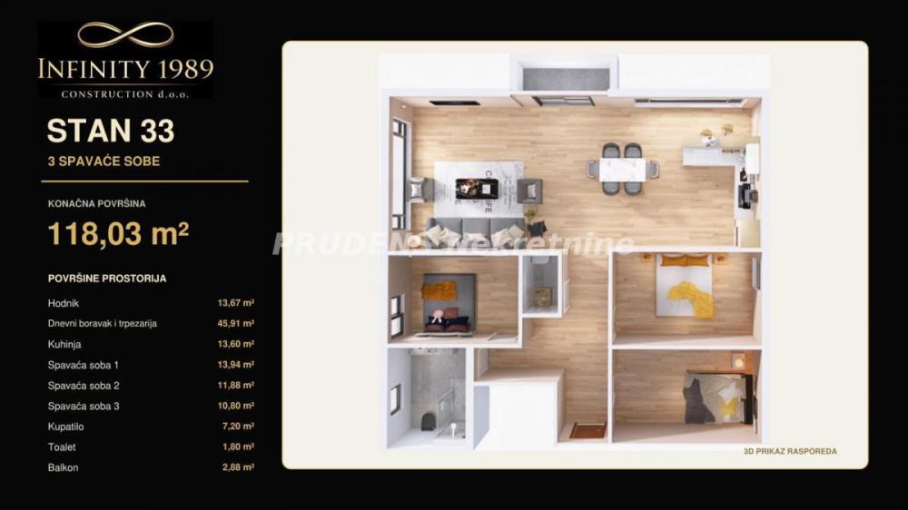 Slika 4 - Kralja Aleksandra I, Četvorosoban stan na prodaju, 118m2, 204.000€