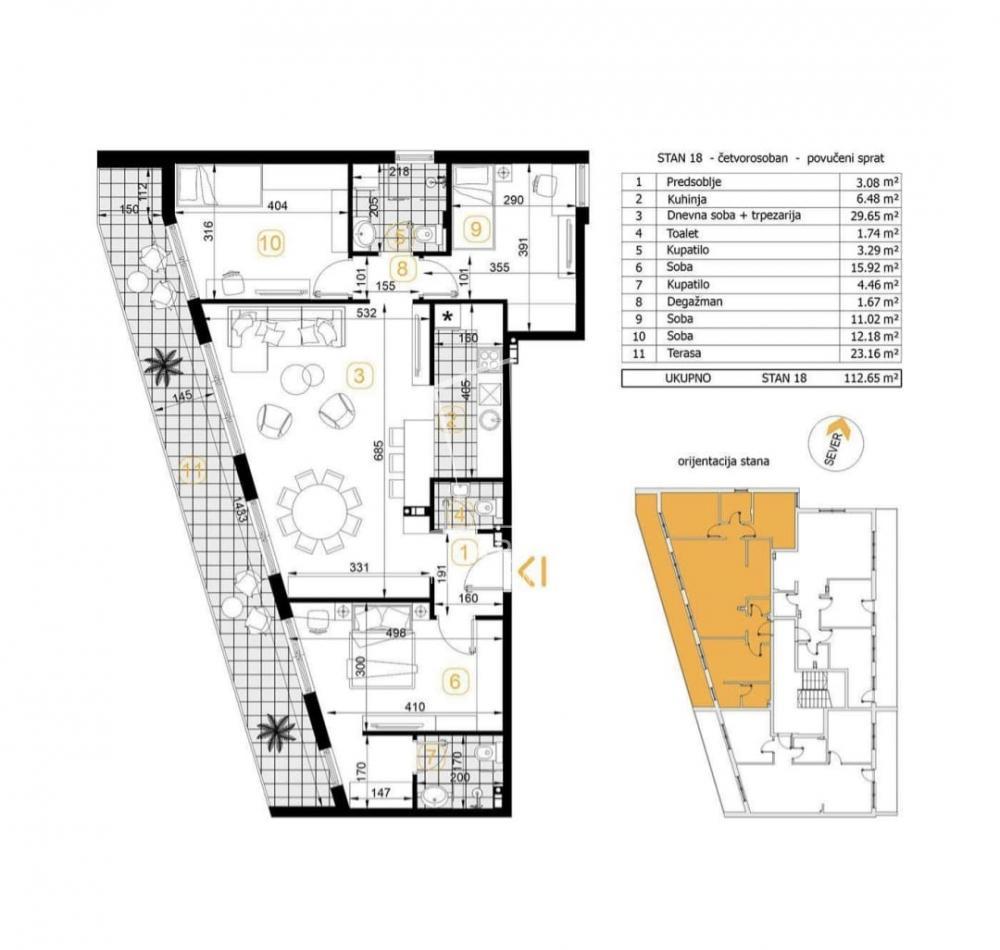 Glavna slika -Sandžačka, Četvorosoban stan na prodaju, 113m2, 309.788€