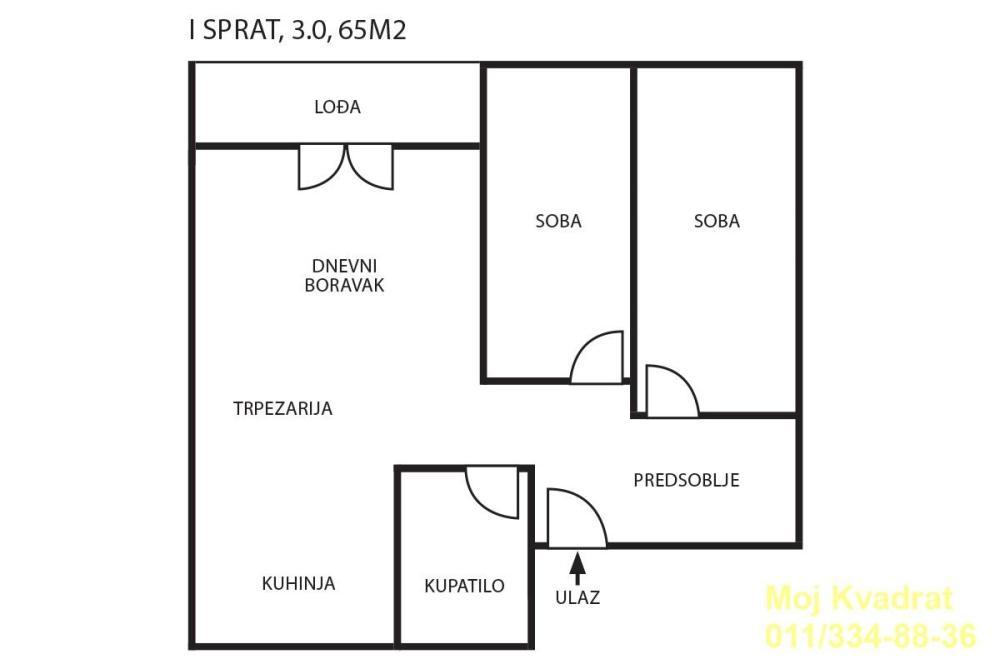 Glavna slika -Trosoban stan na prodaju, 63m2, 227.000€