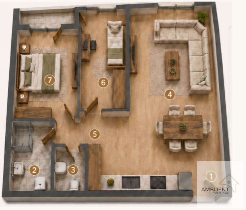Glavna slika -Dvoiposoban stan na prodaju, 74m2, 238.246€