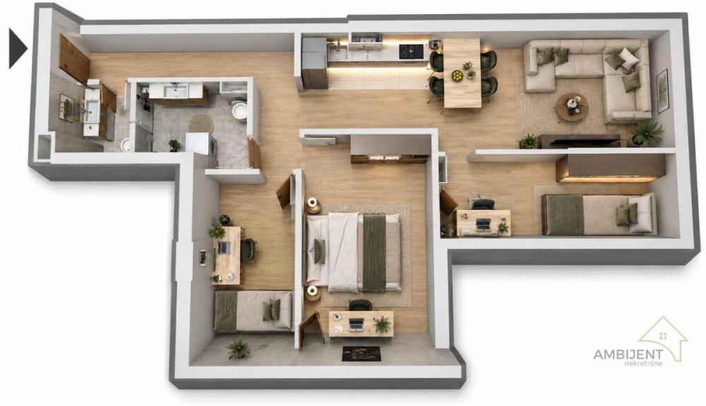 Glavna slika -Troiposoban stan na prodaju, 75m2, 211.232€