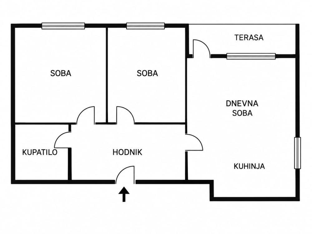 Glavna slika -Somborska, Dvoiposoban stan na prodaju, 47m2, 120.000€