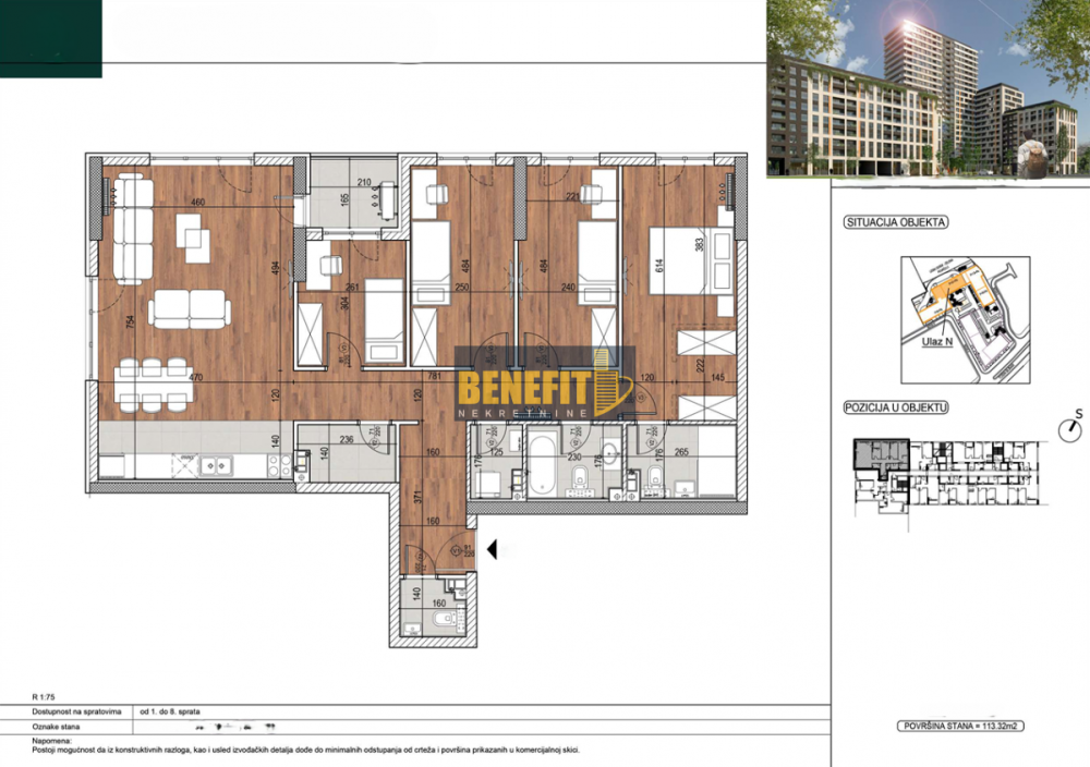 Slika 2 - Petosoban stan na prodaju, 113m2, 388.000€