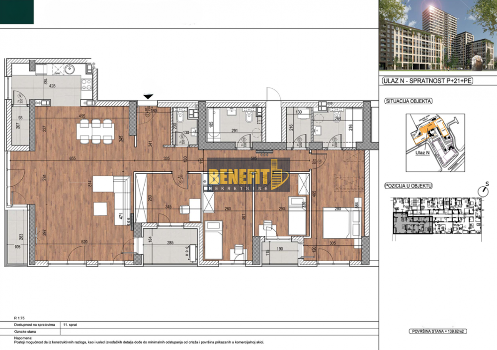 Slika 2 - Petosoban stan na prodaju, 139m2, 493.000€