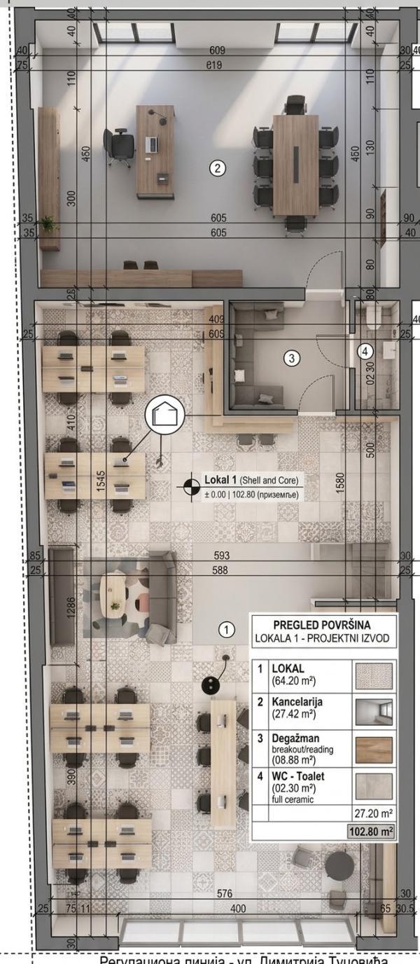 Glavna slika -Dimitrija Tucovića,  Lokal na prodaju, 103m2, 540.000€