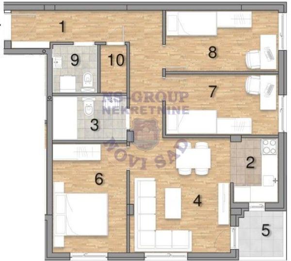 Slika 1 - Četvorosoban stan na prodaju, 74m2, 204.360€