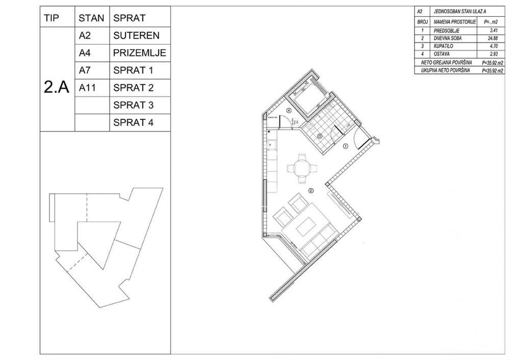 Slika 5 - Generala Đoke Popovića, Jednosoban stan na prodaju, 36m2, 100.237€