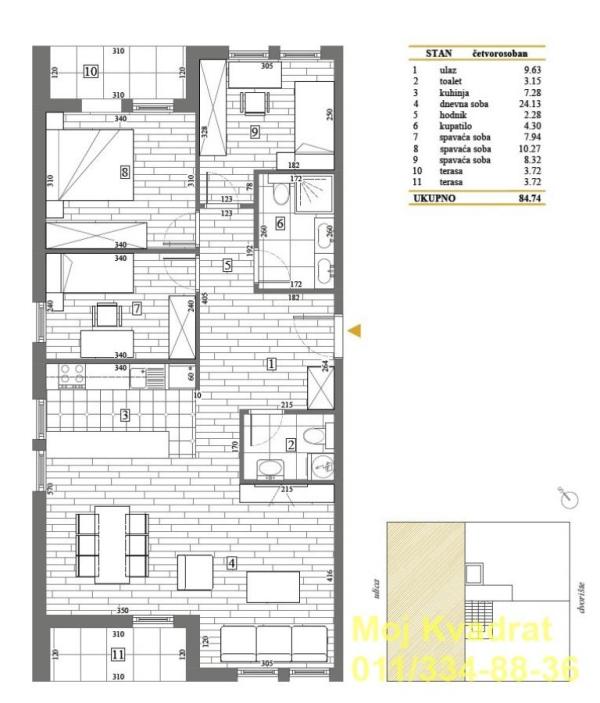 Slika 2 - Četvorosoban stan na prodaju, 85m2, 211.850€
