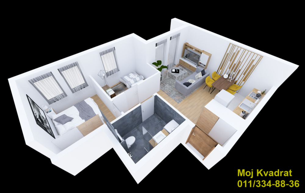 Slika 1 - Dvosoban stan na prodaju, 49m2, 122.450€