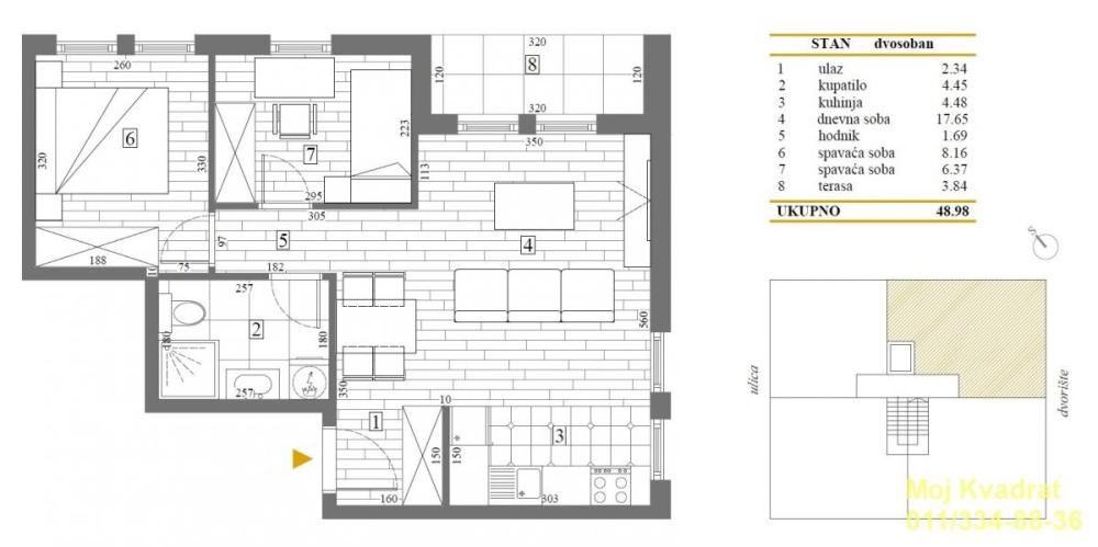 Slika 2 - Dvosoban stan na prodaju, 49m2, 122.450€