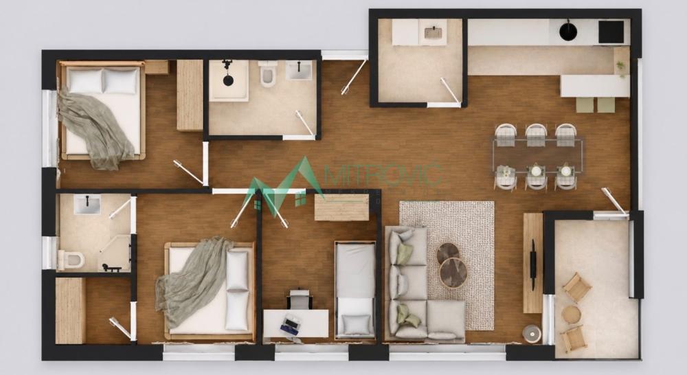 Slika 1 - Četvorosoban stan na prodaju, 74m2, 160.000€