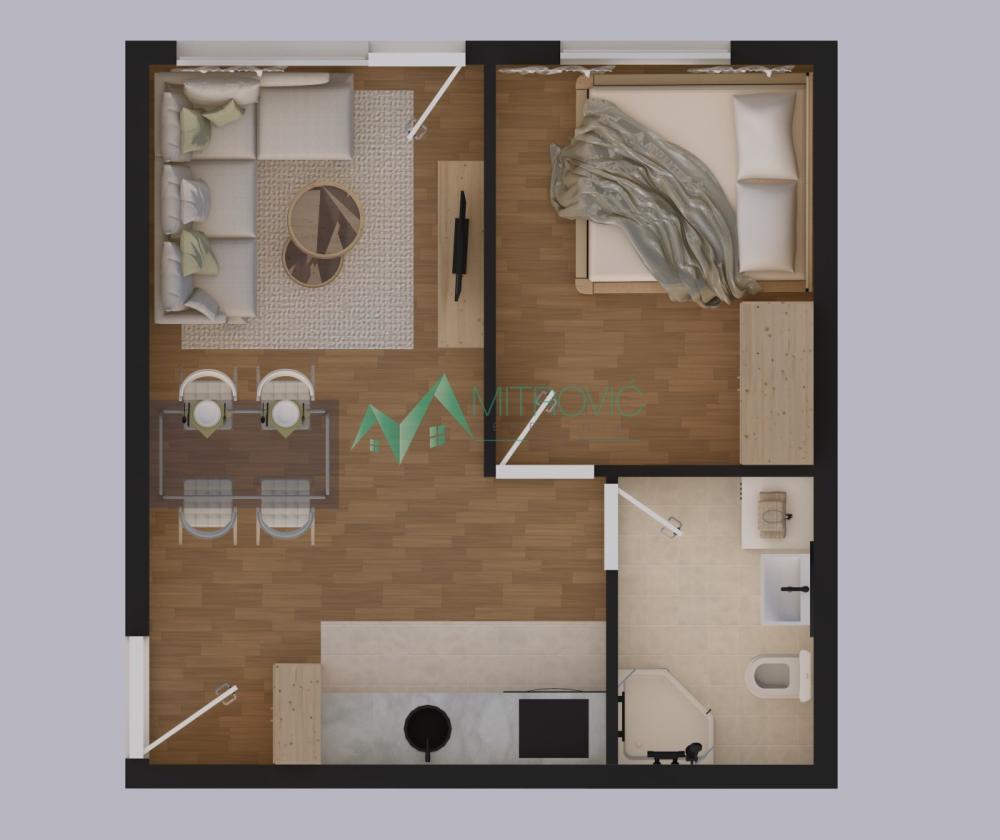 Slika 1 - Dvosoban stan na prodaju, 30m2, 54.000€