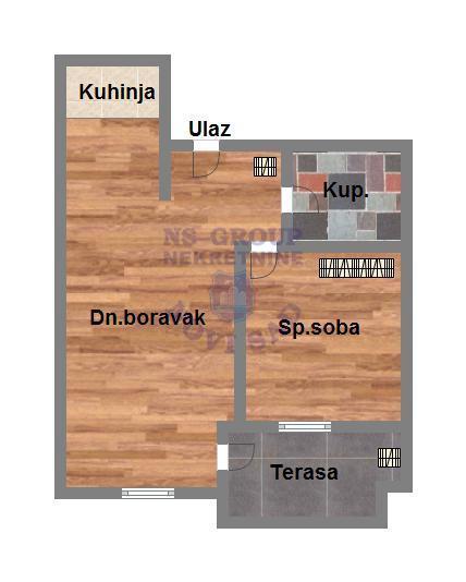 Glavna slika -Dvosoban stan na prodaju, 43m2, 99.420€