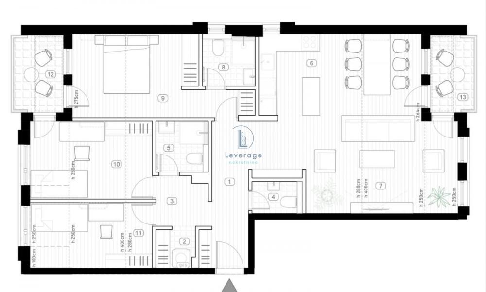Slika 1 - Vladimira Ćorovića, Četvorosoban stan na prodaju, 97m2, 133.105€
