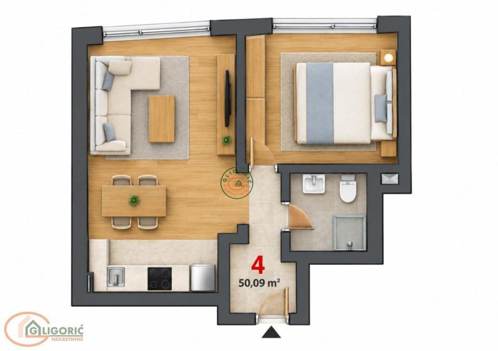 Glavna slika -Dvosoban stan na prodaju, 50m2, 175.315€