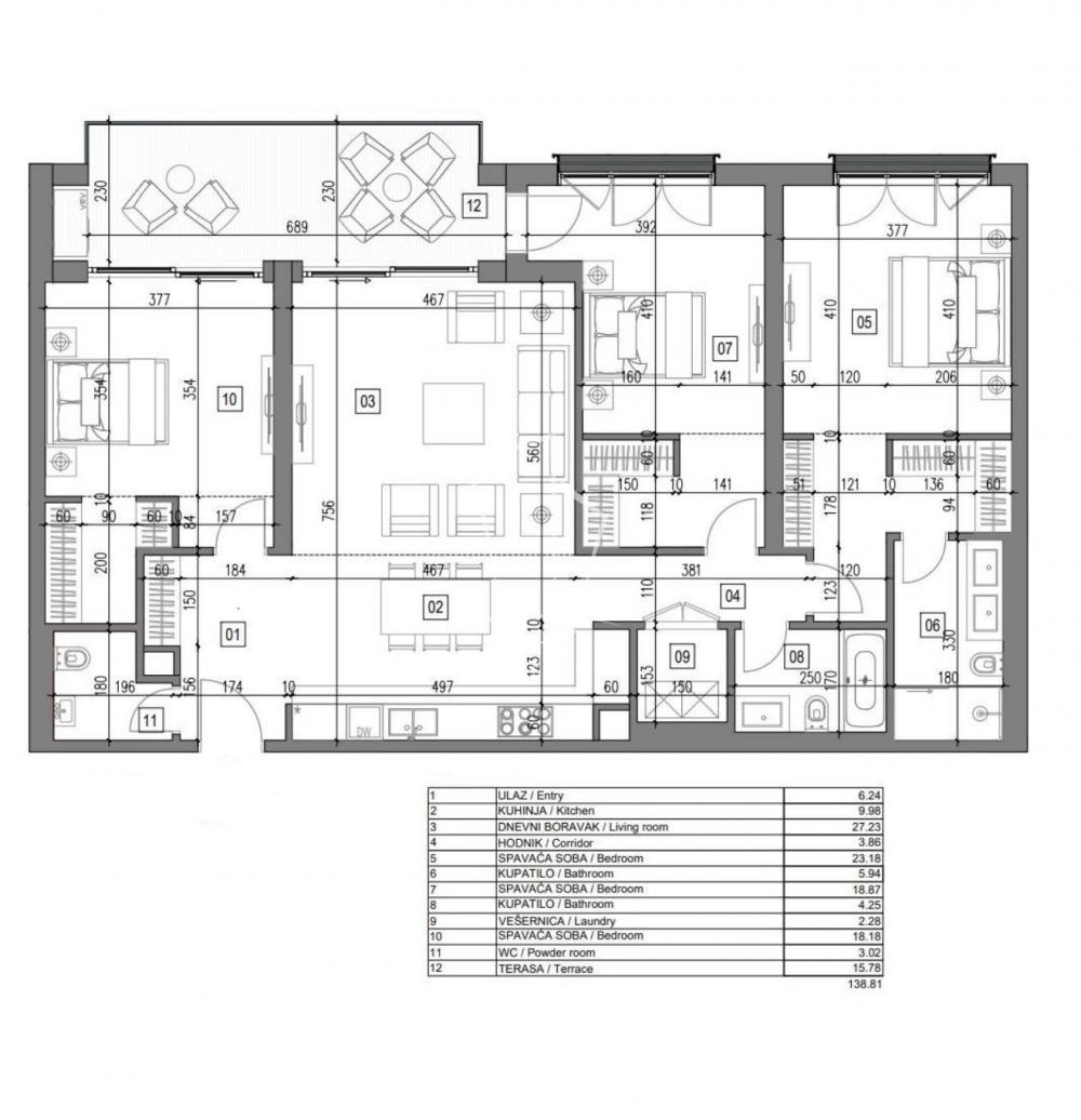 Slika 2 - Hercegovačka, Četvorosoban stan na prodaju, 139m2, 829.700€