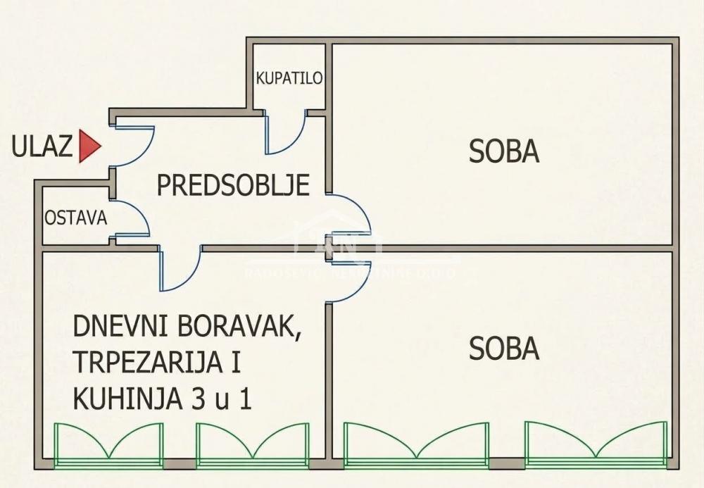 Slika 1 - Bulevar Zorana Đinđića, Dvosoban stan na prodaju, 47m2, 162.000€