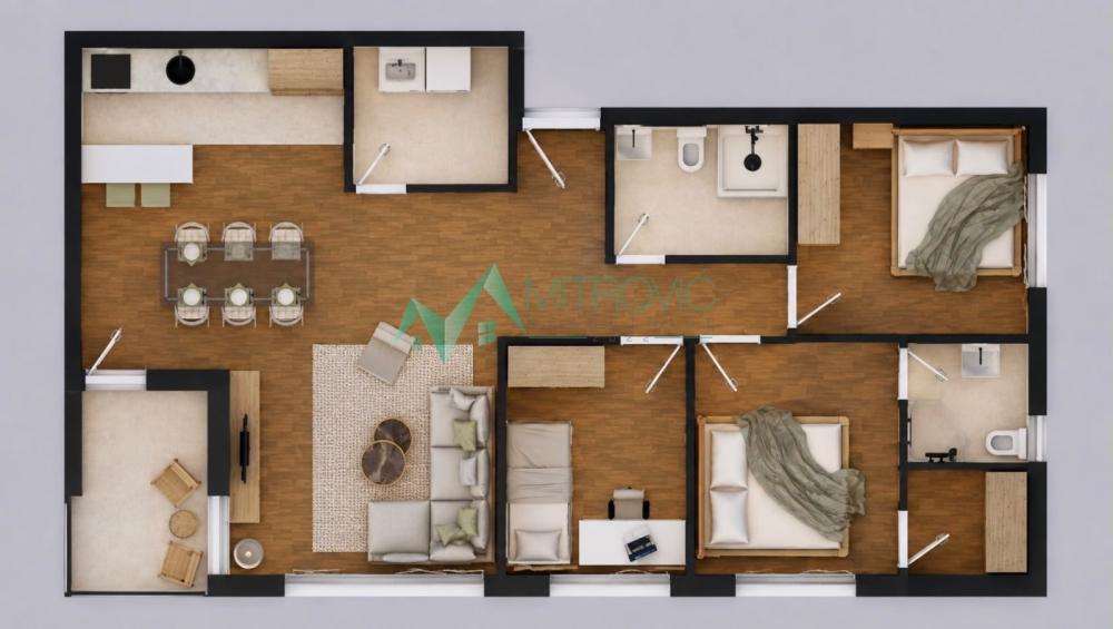 Slika 1 - Četvorosoban stan na prodaju, 74m2, 160.000€