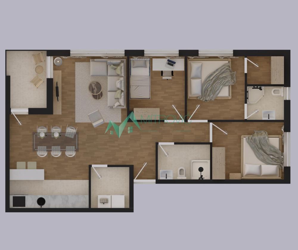 Slika 1 - Četvorosoban stan na prodaju, 74m2, 160.000€