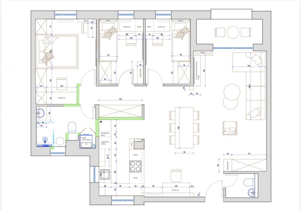 Slika 7 - Peđe Milosavljevića, Četvorosoban stan za izdavanje, 90m2, 2.200€