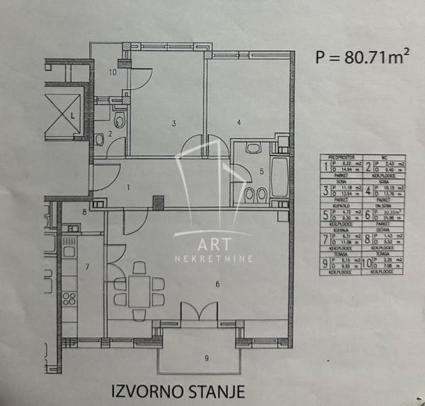 Slika 1 - Porečka, Četvorosoban stan na prodaju, 81m2, 320.000€