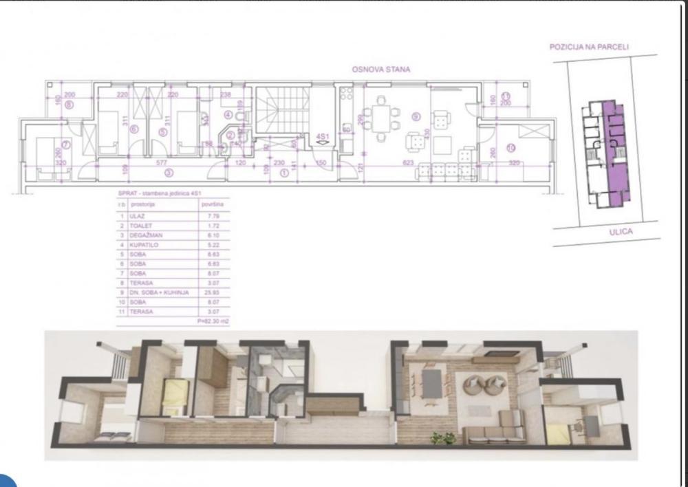 Glavna slika -Četvorosoban stan na prodaju, 75m2, 135.200€
