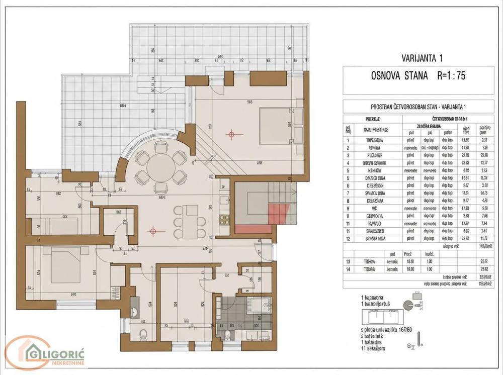 Glavna slika -Miće Orlovića, Četvorosoban stan na prodaju, 195m2, 695.000€