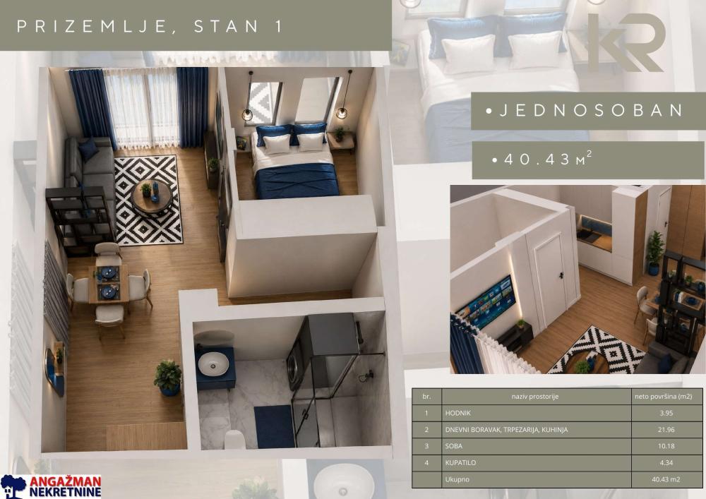 Glavna slika -Dobanovačka, Dvosoban stan na prodaju, 40,43m2, 169.806€