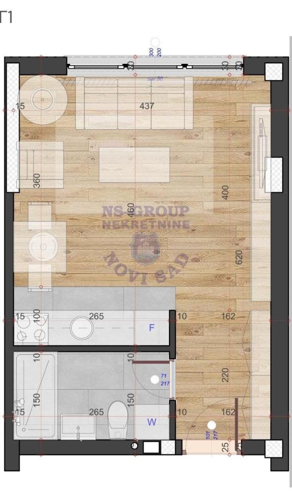 Slika 1 -  Stan na prodaju, 31m2, 59.130€