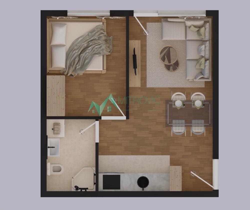 Slika 1 - Dvosoban stan na prodaju, 30m2, 54.000€