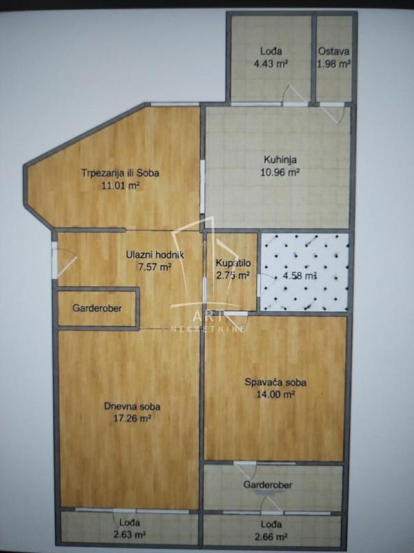 Slika 9 - Viktora Novaka, Dvoiposoban stan na prodaju, 74m2, 229.500€
