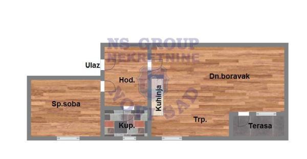 Glavna slika -Dvosoban stan na prodaju, 44m2, 94.720€