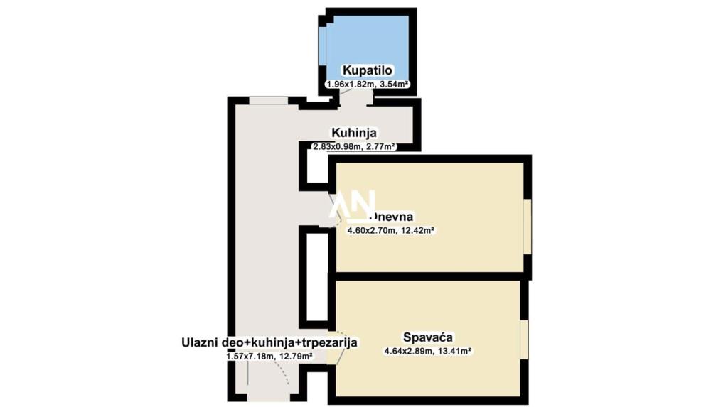 Slika 6 - Kosovska, Dvosoban stan na prodaju, 45m2, 144.900€
