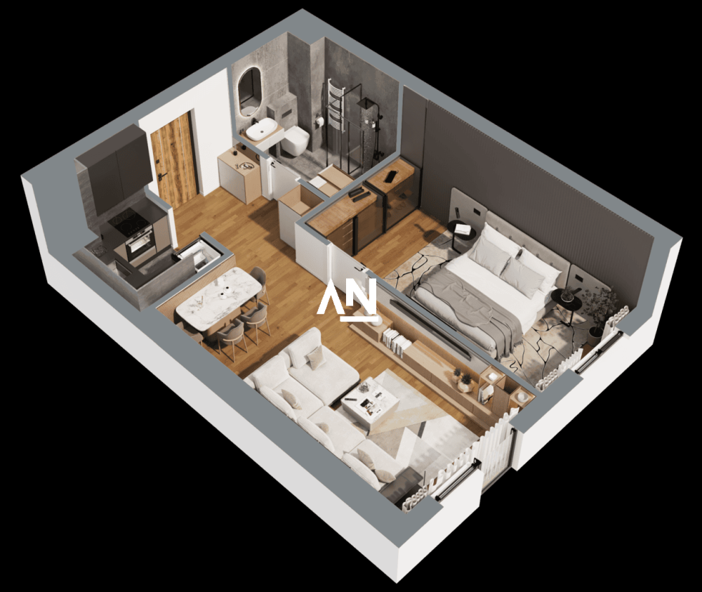 Slika 2 - Vinogradska, Dvosoban stan na prodaju, 43m2, 129.840€