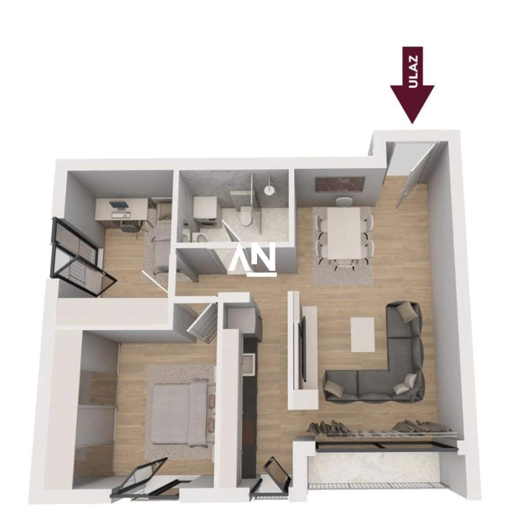 Slika 1 - Beranska, Dvosoban stan na prodaju, 61m2, 171.948€
