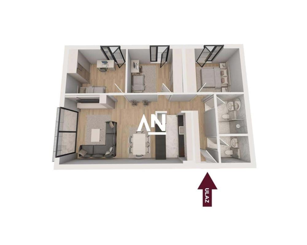Slika 1 - Beranska, Trosoban stan na prodaju, 81m2, 226.800€