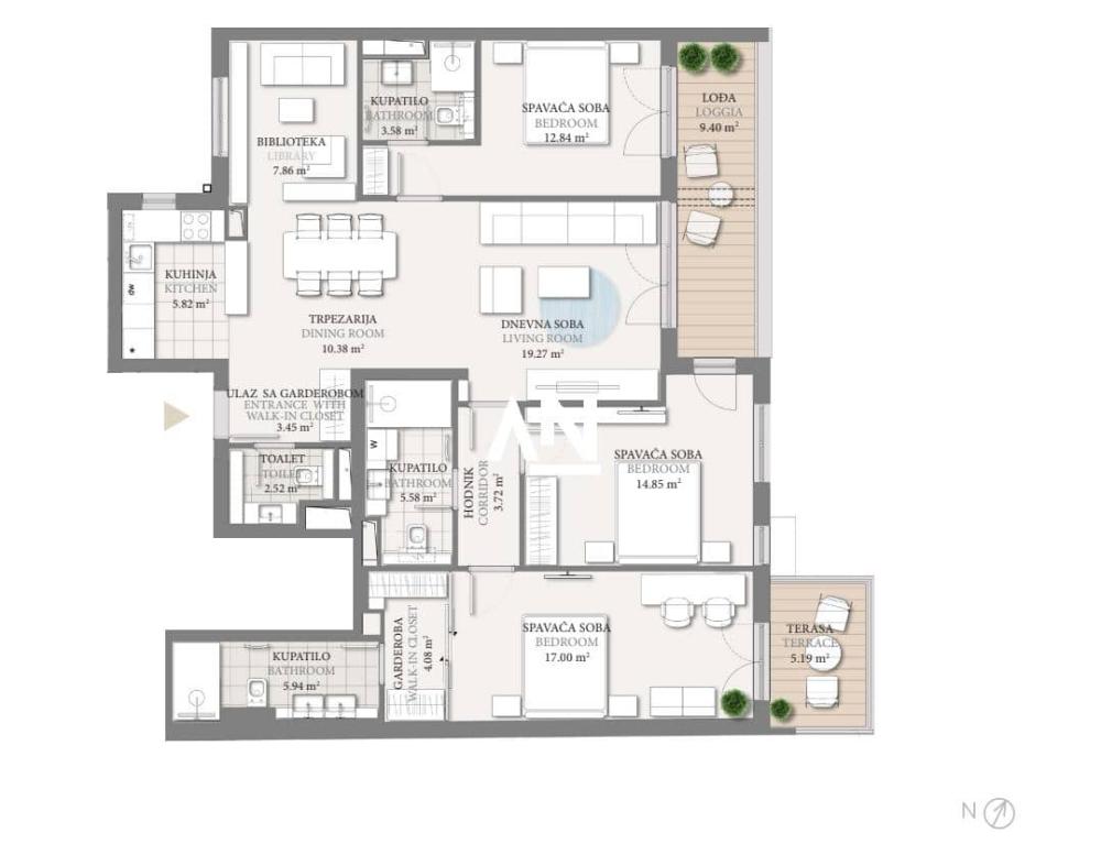 Slika 3 - Jove Ilića, Četvorosoban stan na prodaju, 131m2, 465.455€