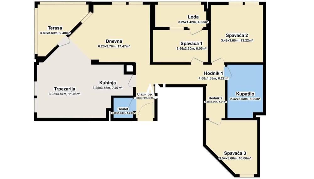 Glavna slika -Vojislava Ilića, Četvorosoban stan na prodaju, 107m2, 379.800€