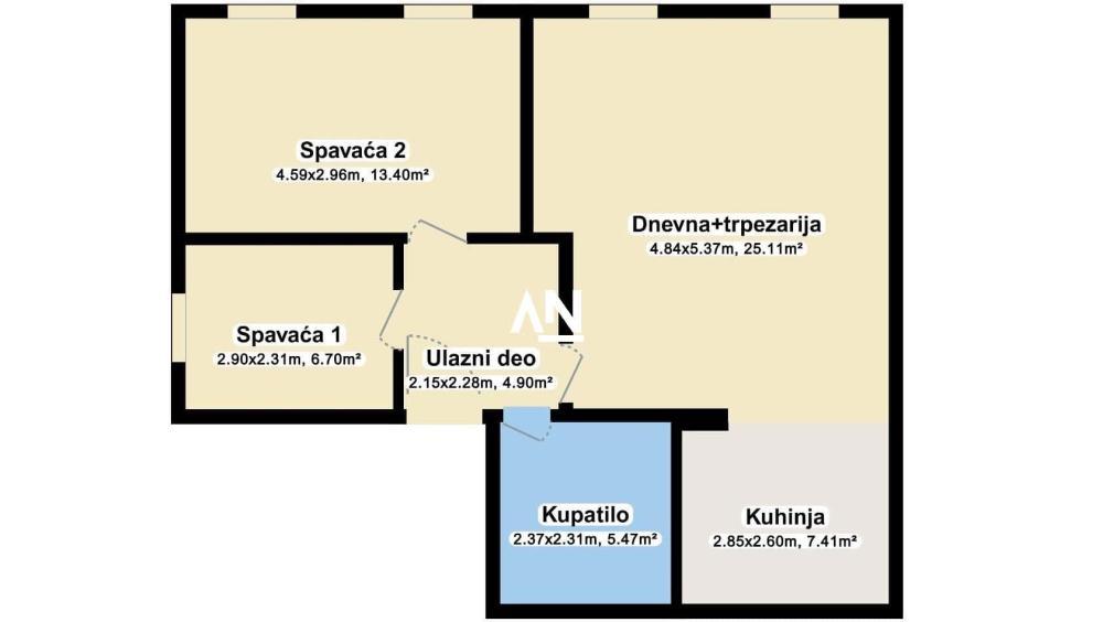 Glavna slika -Murmanska, Trosoban stan na prodaju, 63m2, 188.937€